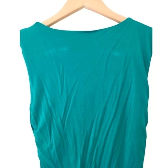 🌹2/$15 Maurices Ruched Green Blouse Sleeveless Wo - Picture 3 of 13